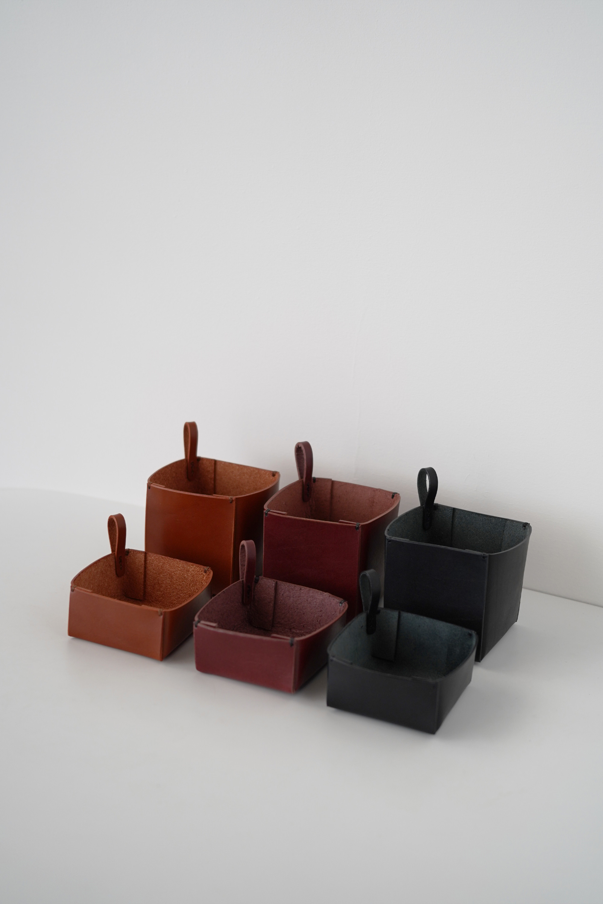 本革 レザーボックス 2個セット 日本製 手縫い 小物入れ [ WITHOUT WASTING / MOLVAR ]