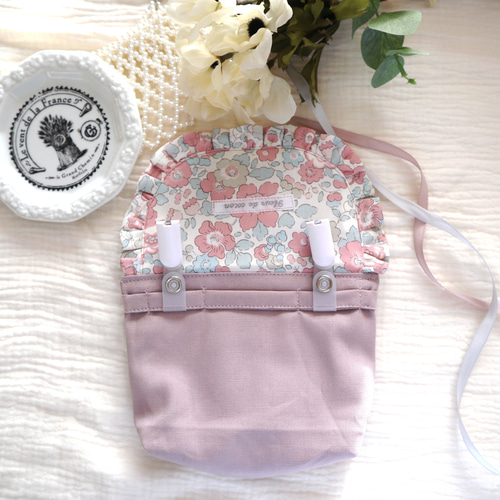 リバティ フリル移動ポケット リバティのフリル付き移動ポケット♡ その他入園グッズ fleur de coton