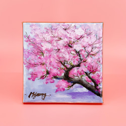 桜 アクリル画 基礎編：アクリル絵の具を使用した「桜」の描き方 / 初心者が