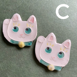 招き猫のブローチ(陶器) 7枚目の画像