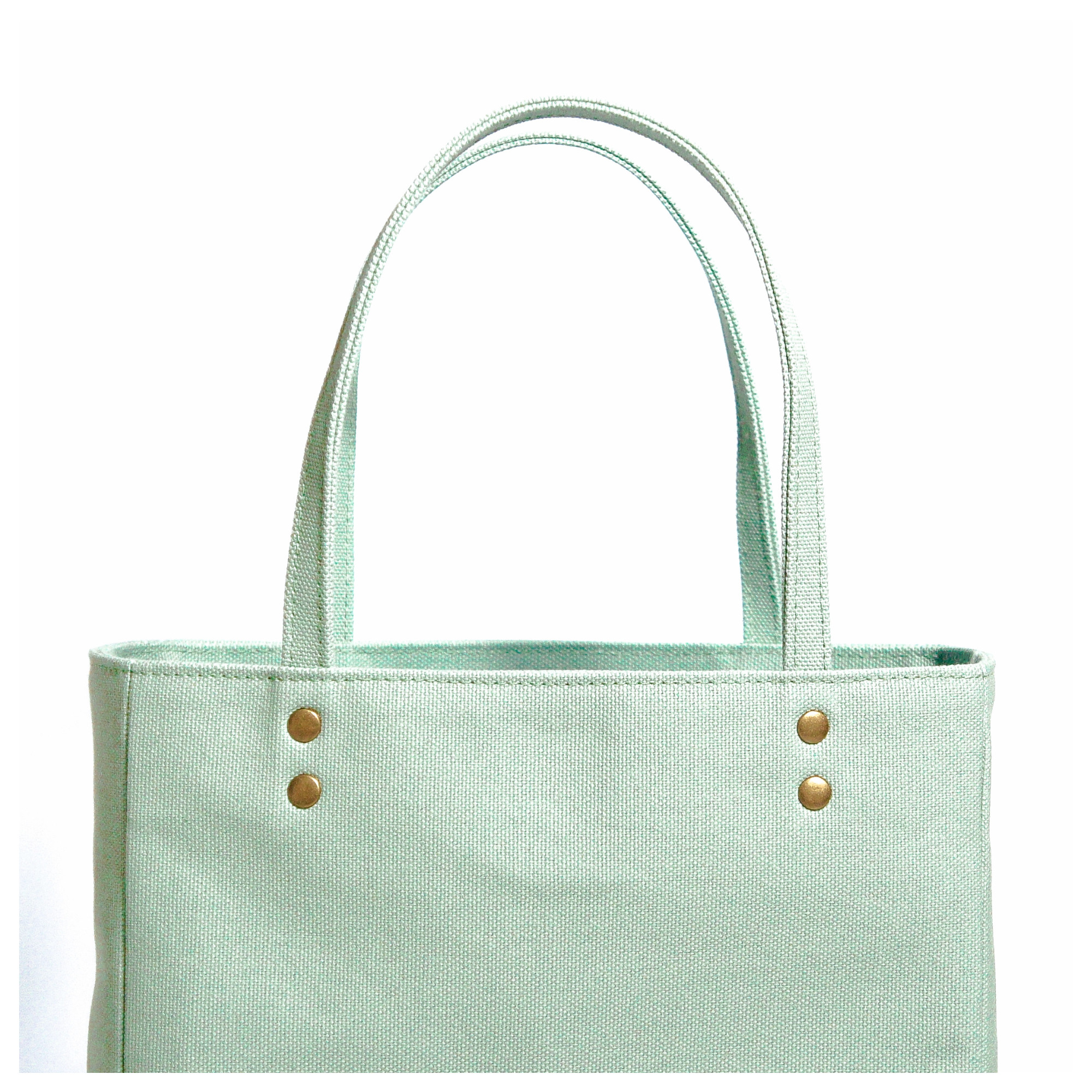 ”人気バッグ2点セット” PVCのスクエアサコッシュ（グレー）と帆布のペーパーバッグトート（ペールグリーン）《受注制作》