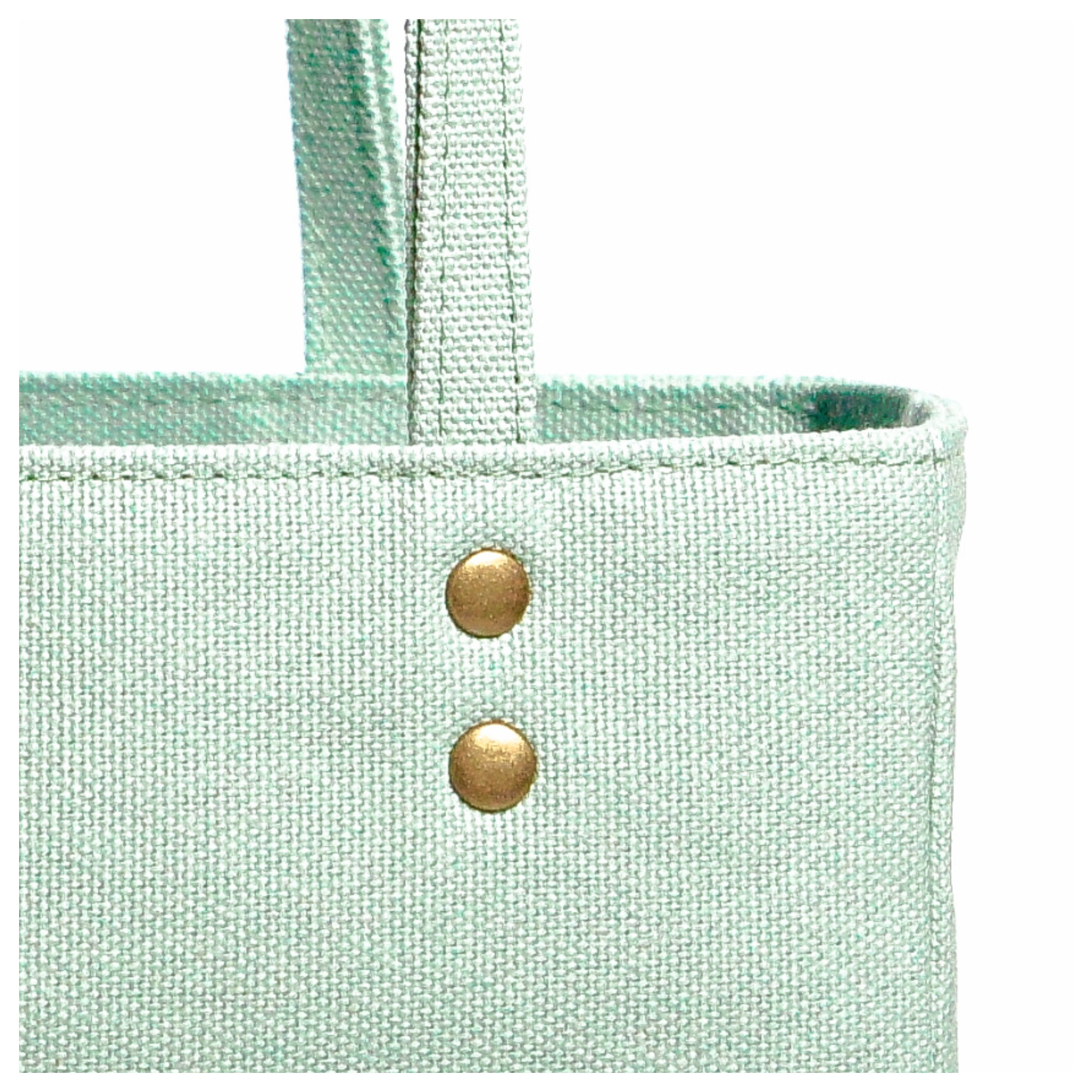 ”人気バッグ2点セット” PVCのスクエアサコッシュ（グレー）と帆布のペーパーバッグトート（ペールグリーン）《受注制作》