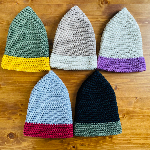 ◇カラバリたくさん!!カスタマイズも♪◇*バイカラー☆クロシェハット