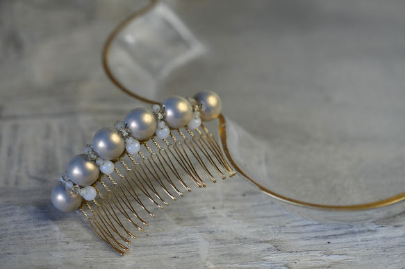 【Orinuvaセレクト】七五三ママ・結婚式参列におすすめ -minamo- (hair comb) 2枚目の画像