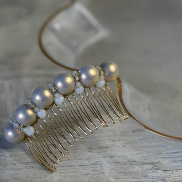 【Orinuvaセレクト】七五三ママ・結婚式参列におすすめ -minamo- (hair comb) 1枚目の画像