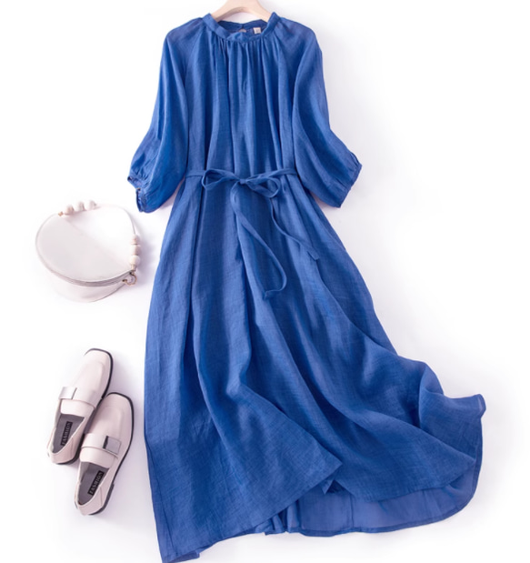 夏.薄手ワンピース/半袖スカート/ゆったりなドレス 3枚目の画像