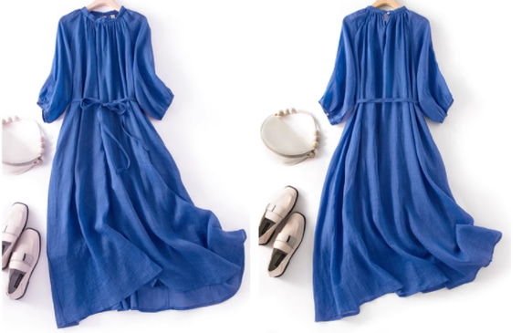 夏.薄手ワンピース/半袖スカート/ゆったりなドレス 2枚目の画像