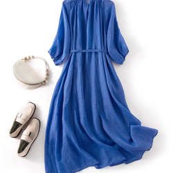 夏.薄手ワンピース/半袖スカート/ゆったりなドレス 4枚目の画像