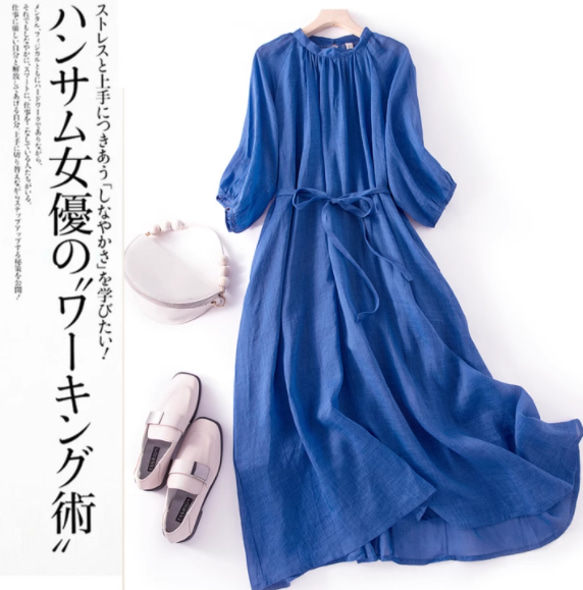 夏.薄手ワンピース/半袖スカート/ゆったりなドレス 1枚目の画像