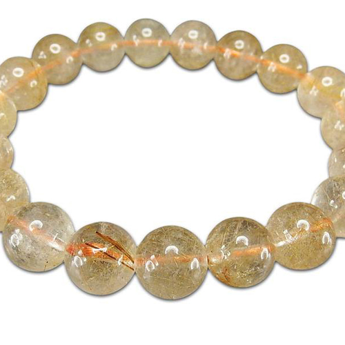 ゴールドルチル天然石ブレスレット10.5mm