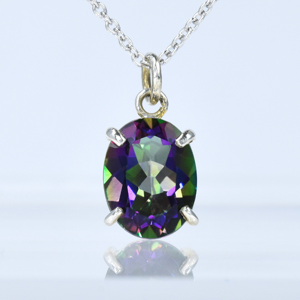 SV ミスティックトパーズ ペンダント ネックレス シルバー CJ013CIBS