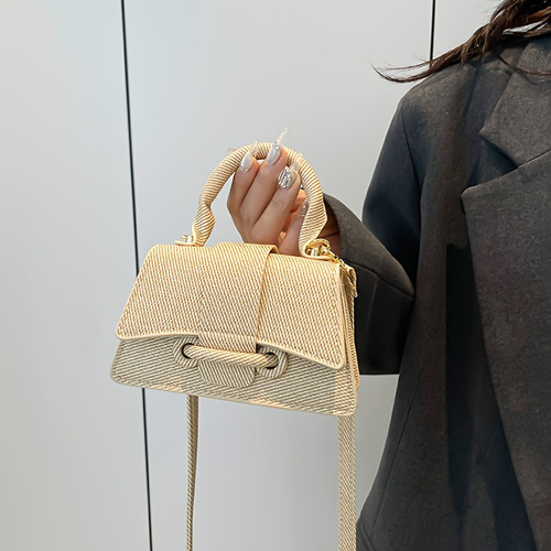 シックなミニクロスボディバッグ（女性用）- トップハンドル付きの多