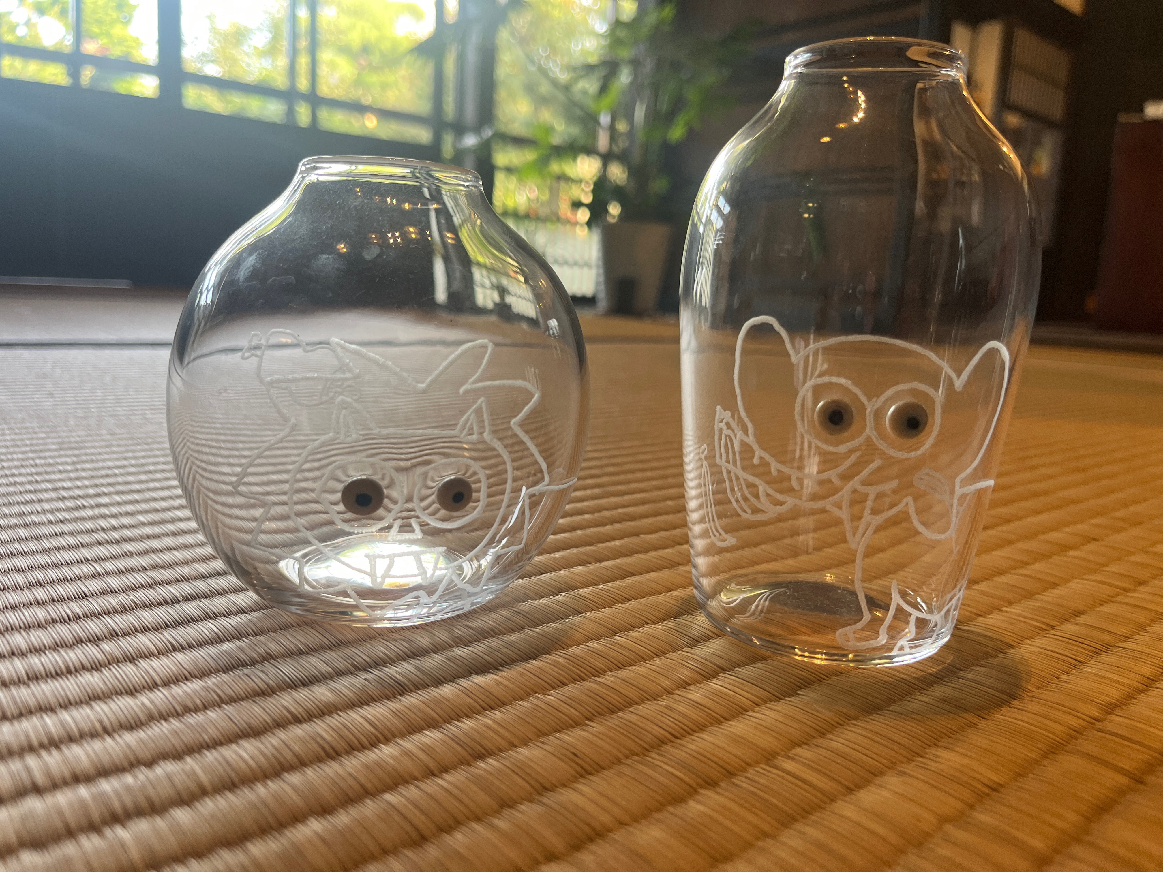 らくがきシリーズ - 花器バージョン（ライオン／ゾウ）