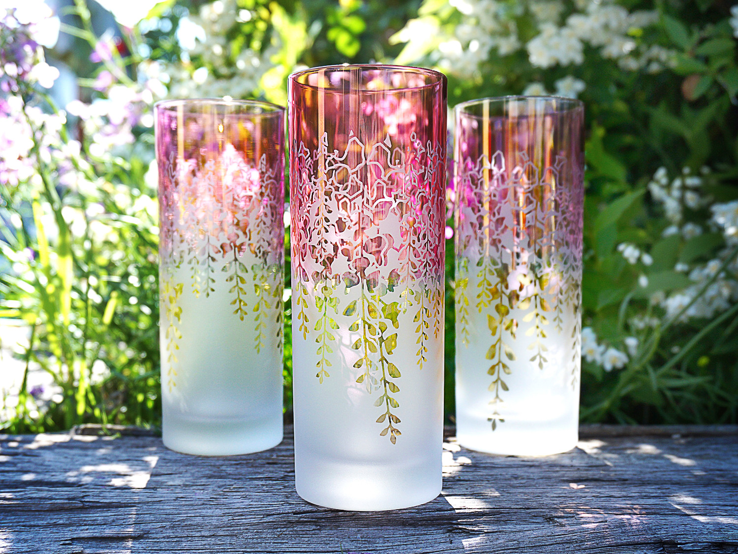 藤棚のコリンズグラス【Sunset】