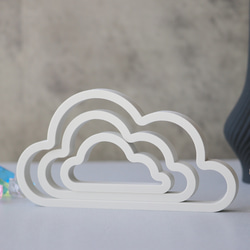 インテリアオブジェ　雲（アウトライン）　大中小３点セット 2枚目の画像