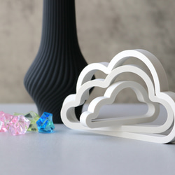 インテリアオブジェ　雲（アウトライン）　大中小３点セット 3枚目の画像