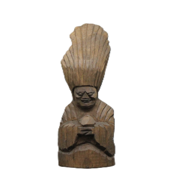 護法神(15cm gh6224) 仏像 円空仏 摸刻 木彫 彫刻 円空工房クリーマ店