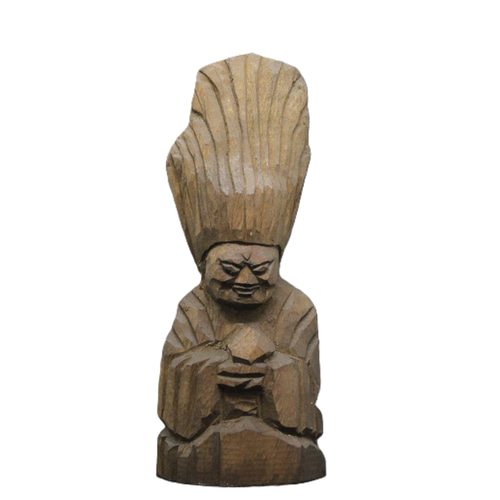 護法神(15cm gh7504) 仏像 円空仏 摸刻 木彫 彫刻 円空工房クリーマ店