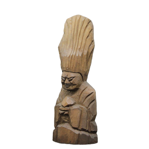 護法神(15cm gh7504) 仏像 円空仏 摸刻 木彫 彫刻 円空工房クリーマ店