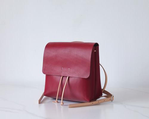 牛革手作りリュックサックレザーバックパック リュック・バックパック