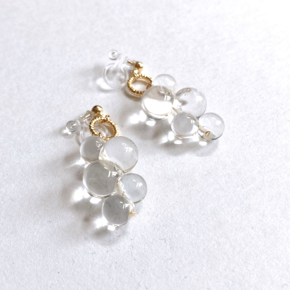 バブルイヤリング/ピアス 2枚目の画像