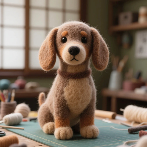 オーダーメイド ダックスフンド ⭐️羊毛フェルト で犬の可愛い瞬間を