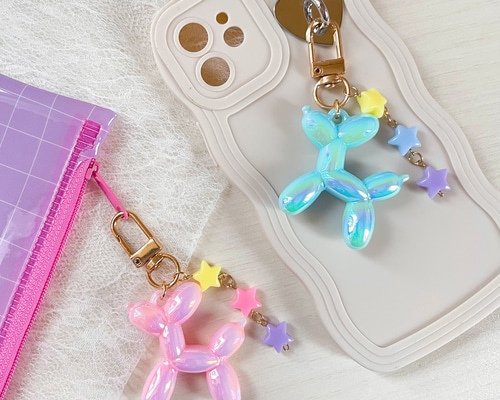 ビーズ完成品　ストラップ（風船） cb0c2d9834953714b8f7b853989449