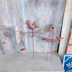 ガーデン雑貨 ガーデンピック&バードケージ フクロウのガーデン