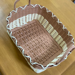 ＼半額SALE／ エコクラフト レトロケース型小物入れピンク色とスカイブルー色 小物入れ