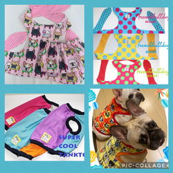 フレブル服、パグ服＊ハンドメイド＊フレンチブルドック