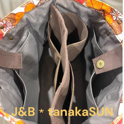 取り外し可能仕切りポケット♪肩掛けもできるトートバッグ☆ドリンク