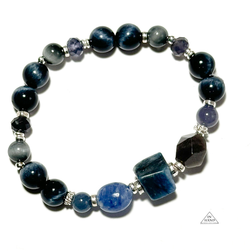 フィー♡カイヤナイト デザインブレスレット カイヤナイト イン フックサイト ブレスレット 8.5mm 天然石 1点