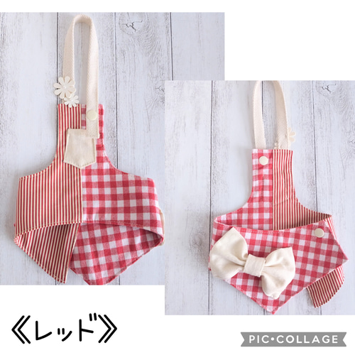 小型犬用 ♡ 春夏犬服 ♡ サイドでかリボン ♡ ギンガムチェック ♡ イ