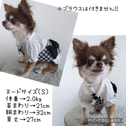 小型犬用 ♡ 春夏犬服 ♡ サイドでかリボン ♡ ギンガムチェック ♡ イ