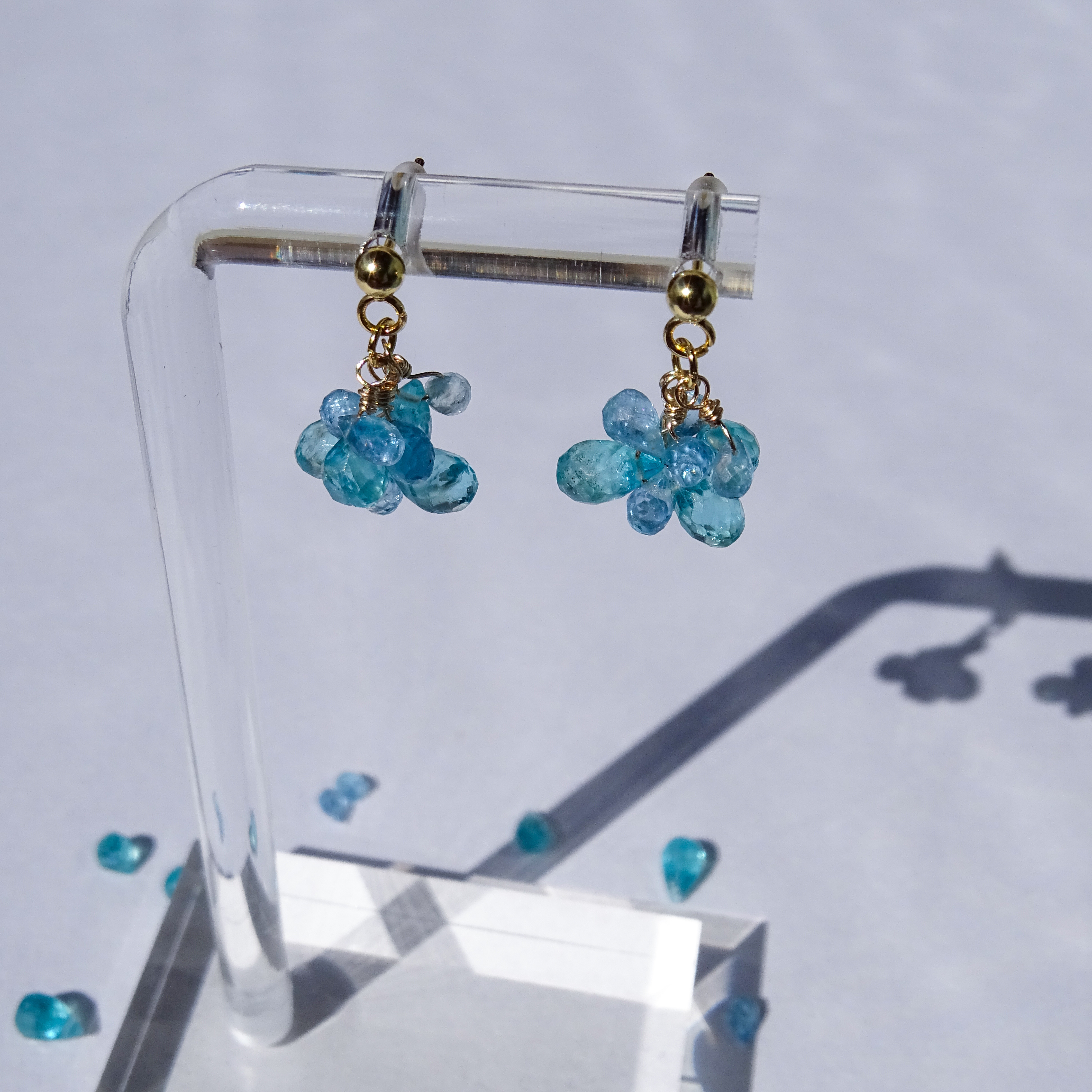 アパタイト 海の花束ピアス  イヤリング