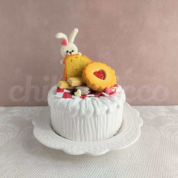 クレイケーキ＊ふわふわバニーのスイート♡イースターケーキ 9枚目の画像