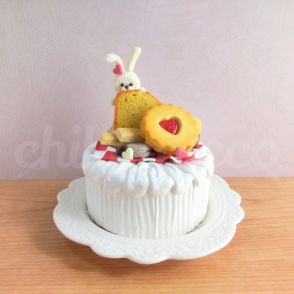 クレイケーキ＊ふわふわバニーのスイート♡イースターケーキ 7枚目の画像