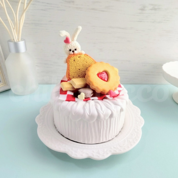 クレイケーキ＊ふわふわバニーのスイート♡イースターケーキ 8枚目の画像