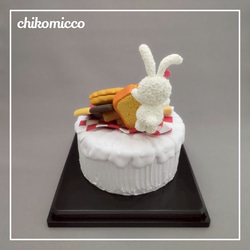 クレイケーキ＊ふわふわバニーのスイート♡イースターケーキ 5枚目の画像