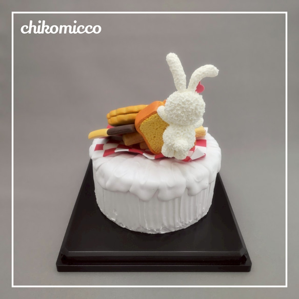 クレイケーキ＊ふわふわバニーのスイート♡イースターケーキ 5枚目の画像