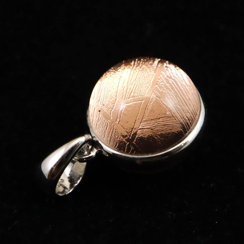 ギベオン ピンクゴールドカラー 11mmボール型 ペンダント 2.21g #23196