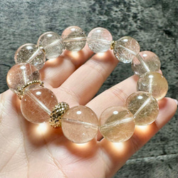 キラキラ 花火ルチル シルバー 水晶 8mm ブレスレット 天然石の