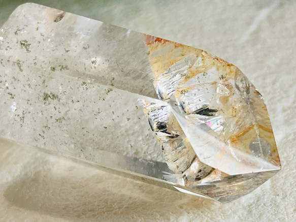 コパー（銅）内包　レインボー　クリスタル　水晶　ポイント　ポリッシュ　原石 10枚目の画像