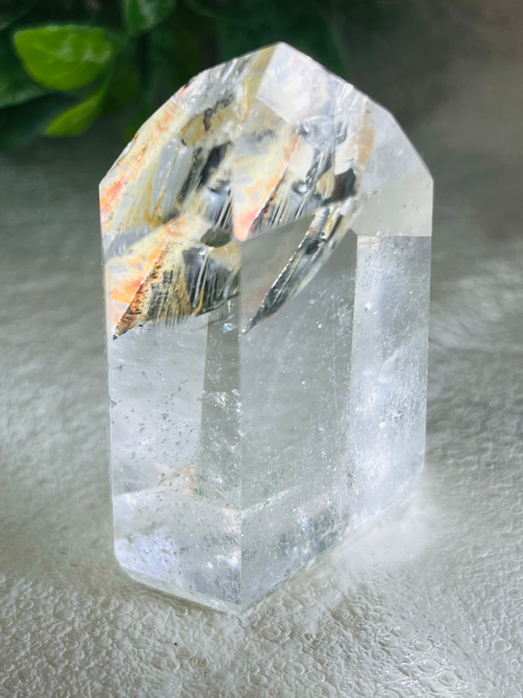 コパー（銅）内包　レインボー　クリスタル　水晶　ポイント　ポリッシュ　原石 4枚目の画像