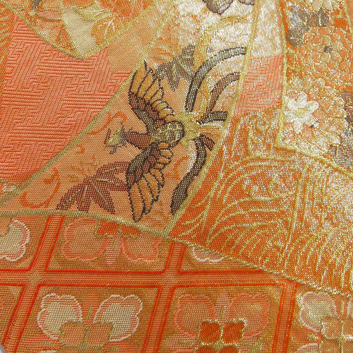 16)2257】54cm/本箔佐賀錦/テーブルセンター・敷物/和風・帯リメイク