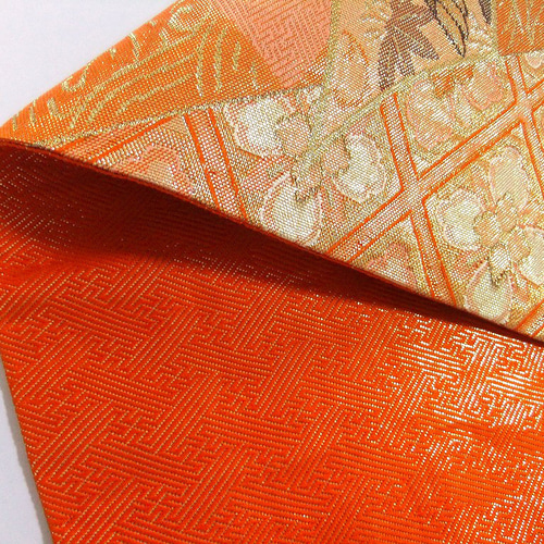 16)2257】54cm/本箔佐賀錦/テーブルセンター・敷物/和風・帯リメイク