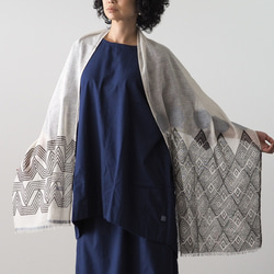 ブロックプリント/大判リネンストール① 18枚目の画像