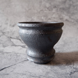 3.5号窯変黒鉢039　塊根植物　多肉植物　盆栽　植木鉢　作家鉢　鉢皿　沖縄 3枚目の画像