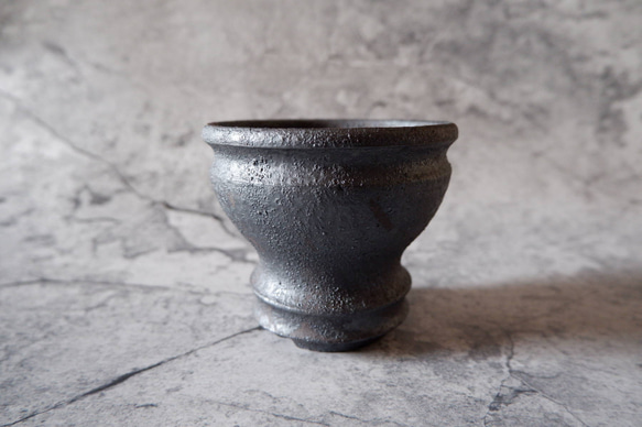 3.5号窯変黒鉢039　塊根植物　多肉植物　盆栽　植木鉢　作家鉢　鉢皿　沖縄 3枚目の画像