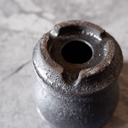 3.5号窯変黒鉢039　塊根植物　多肉植物　盆栽　植木鉢　作家鉢　鉢皿　沖縄 6枚目の画像